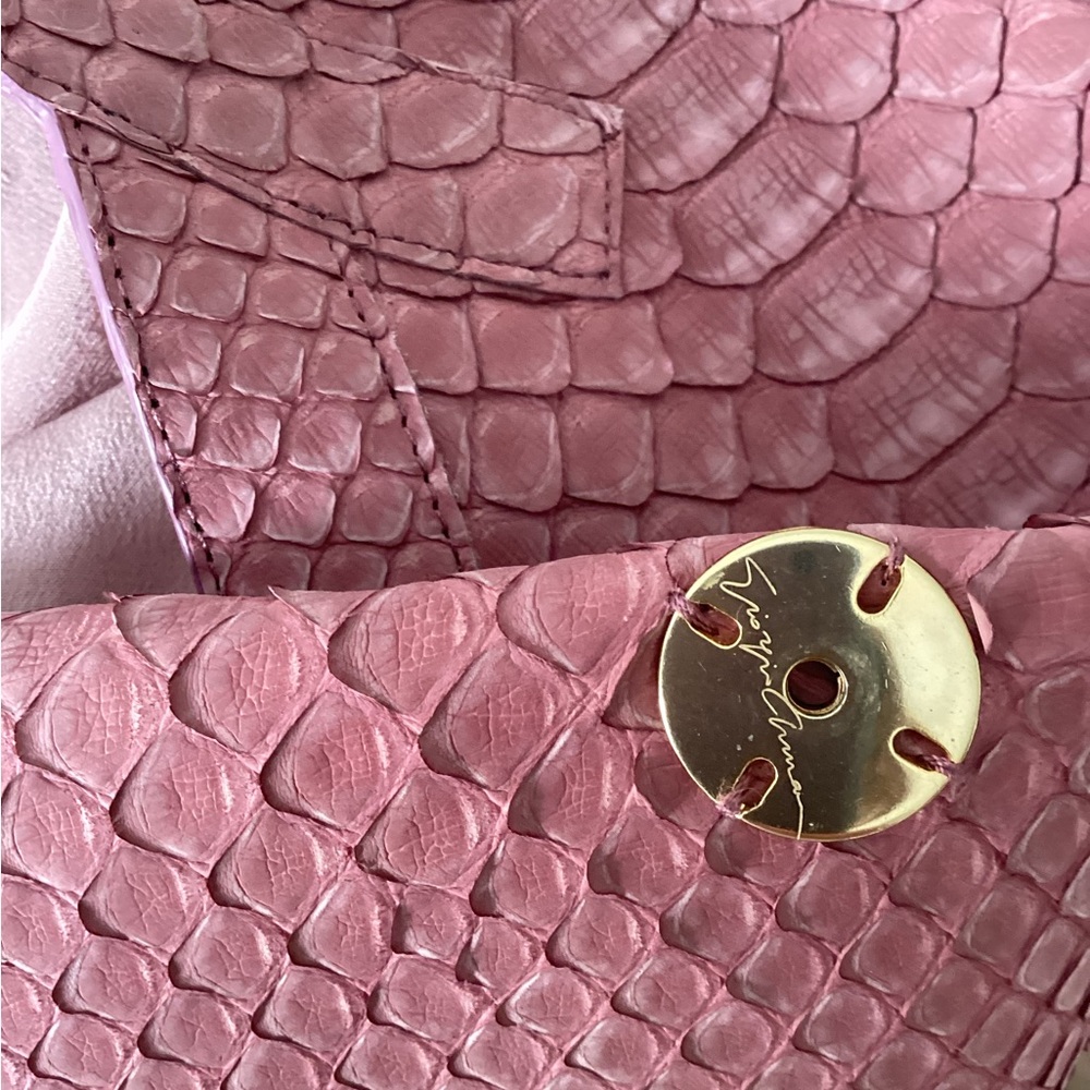 Giorgio Armani 100% Python Leather Pink Blazer Ja… - image 4